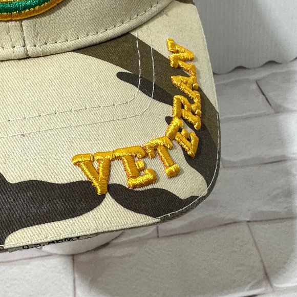 US Honor US Army Veteran Desert Camo Baseball Cap Hat Adjustable Embroidered - Picture 6 of 9